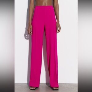Zara Vibrant Pink Wide Leg Pants